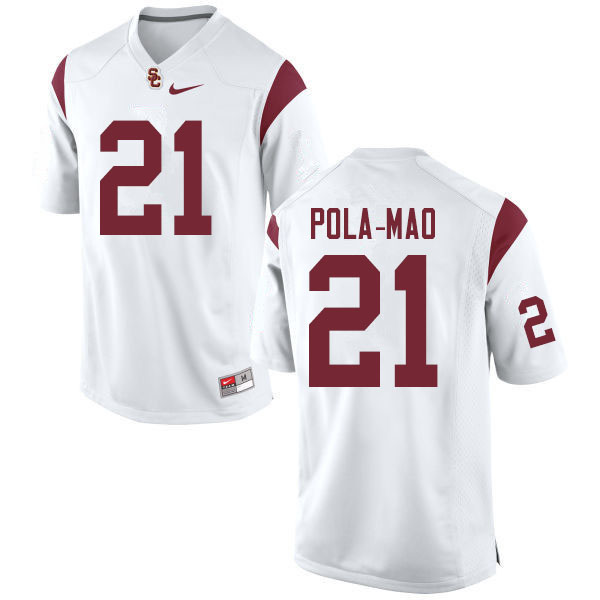 Men #21 Isaiah Pola-Mao USC Trojans College Football Jerseys Sale-White